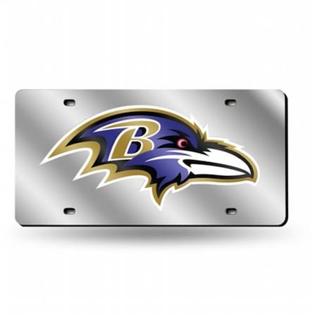 Rico Industries Rico Industries RIC-LZS0701 Baltimore Ravens NFL Laser Cut License Plate Tag LZS0701